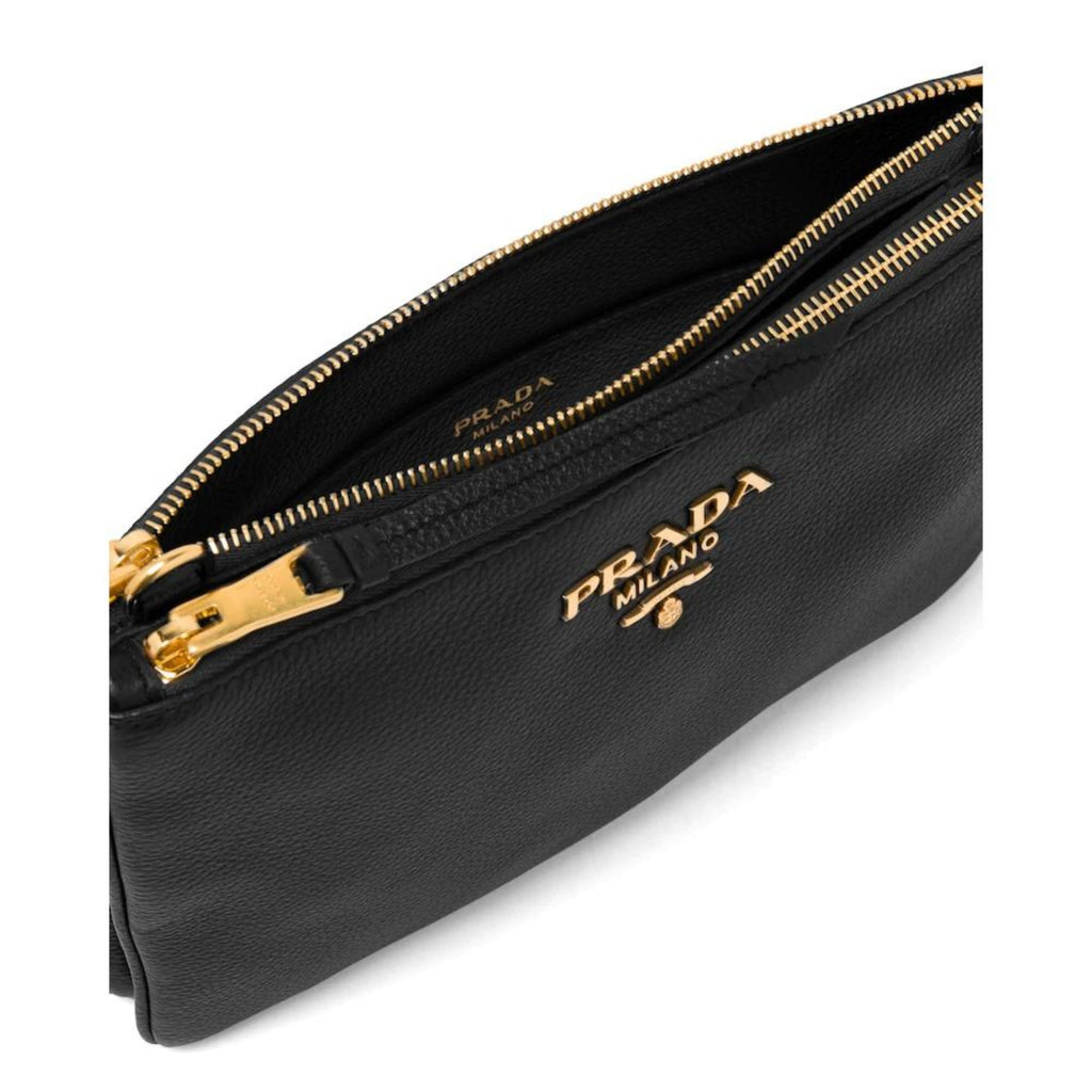 Prada Vitello Phenix Black Leather Flap Crossbody Bag – Queen Bee of  Beverly Hills