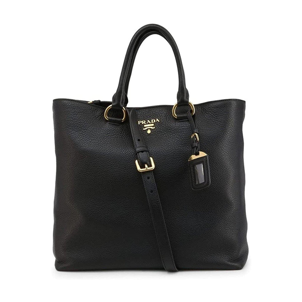Prada Black Vitello Phenix Leather Shopping Tote Bag – Queen Bee of ...