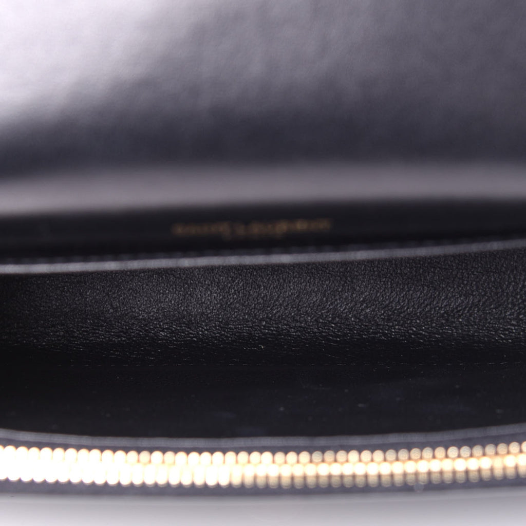 Saint Laurent Kate Belt Bag in Grain de Poudre-Embossed Leather - Black - Women - 85