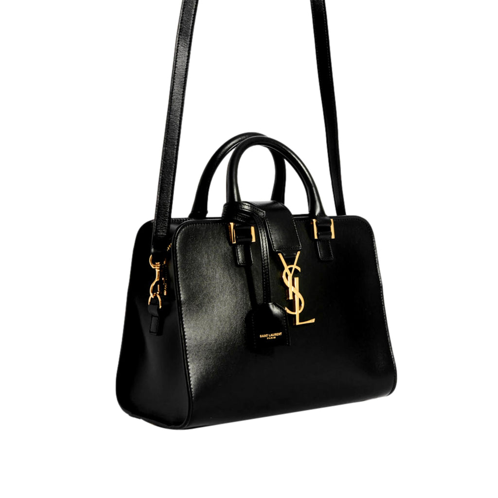 Yves Saint Laurent So Black Small Monogram Cabas Bag In Crocodile Leat –  Green Go Store