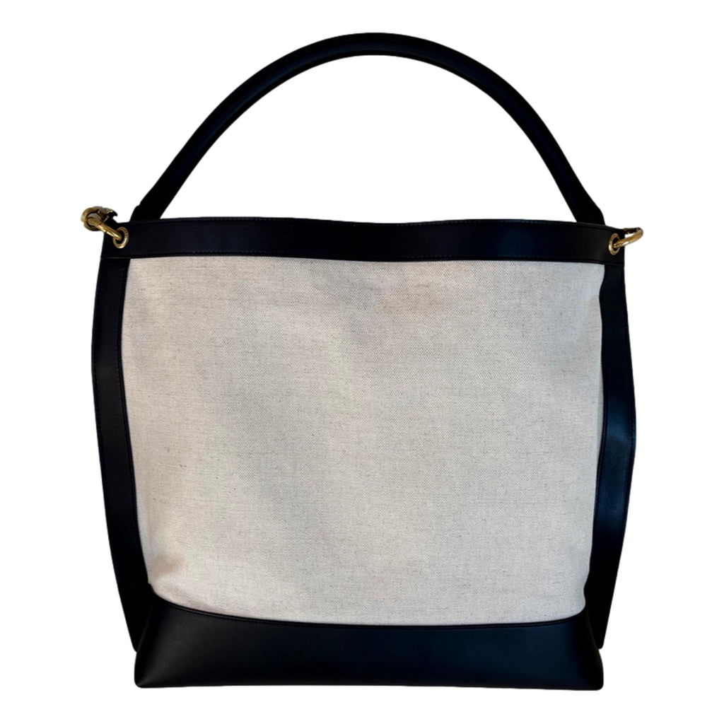 Louis Vuitton, Bags, Louis Vuitton Magnetic Closure Tote Purse With Black  Accents And Shoulder Strap