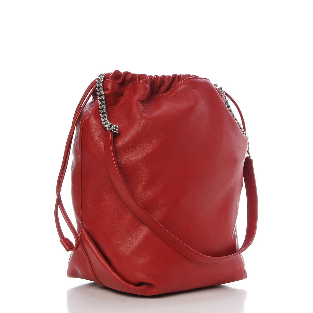 Saint Laurent Leather Teddy Bucket Bag (SHF-17859) – LuxeDH
