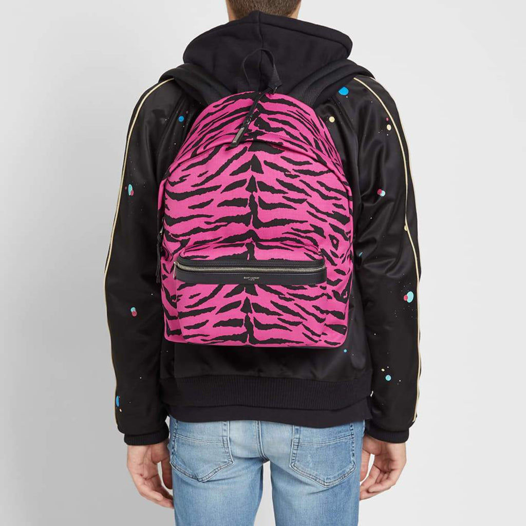 Luxury backpack - Saint Laurent backpack City model pink orange