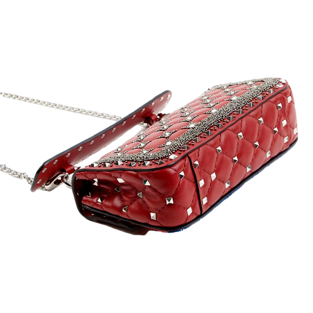 Rockstud spike leather crossbody bag Valentino Garavani Red in Leather -  11646862