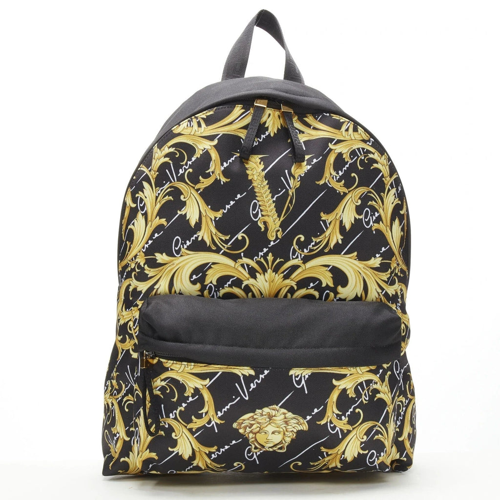 black and gold versace print