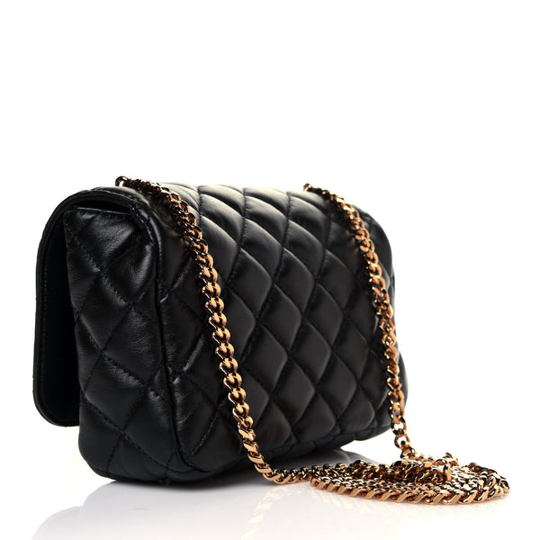 Versace Medusa Nappa Quilted Black Leather Chain Crossbody DBFI163S ...